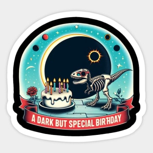 birthday in solar eclipse april8 2024 Sticker